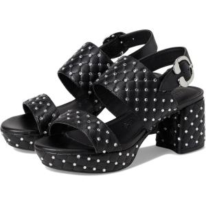 imageAerosoles Womens Camera Crystal Heeled SandalBlack Quilted Faux Leather With Crystals