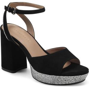 imageAerosoles Womens Cat Heeled SandalBlack Suede