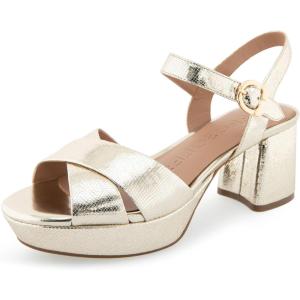 imageAerosoles Womens Cosmos Heeled SandalSoft Gold Leather
