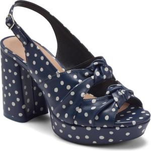 imageAerosoles Womens Nadia Heeled SandalNavyEggshell Polka Dot