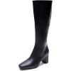 Black Stretch Faux Leather