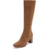 Tobacco Stretch Faux Suede