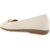 imageAerosoles Womens Bell Ballet FlatEggnog Faux Leather