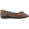 imageAerosoles Womens Bell Ballet FlatGlossy Leo Print Faux Leather