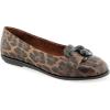 imageAerosoles Womens Bell Ballet FlatGlossy Leo Print Faux Leather