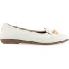 imageAerosoles Womens Bobbi Ballet FlatEggnog Croco Faux Leather