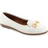 imageAerosoles Womens Bobbi Ballet FlatEggnog Croco Faux Leather