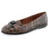 imageAerosoles Womens Bell Ballet FlatGlossy Leo Print Faux Leather