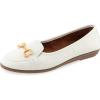 imageAerosoles Womens Bobbi Ballet FlatEggnog Croco Faux Leather