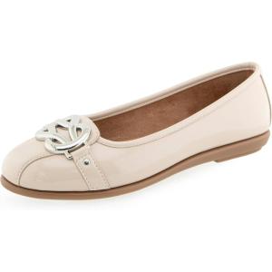 imageAerosoles Womens Big Bet Flat HeelStone Crinkle Patent Pu