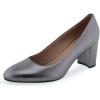 Gunmetal Metallic Leather