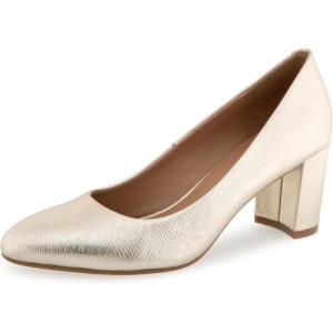 image:imageAerosoles Womens Betsy PumpsGold Metallic Textured Faux Leather