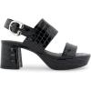image:imageAerosoles Womens Camera Heeled SandalsBlack Jelly Croco