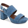 image:imageAerosoles Womens Camera Heeled SandalsBlue Jean Denim