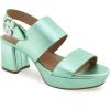 image:imageAerosoles Womens Camera Heeled SandalsMint Metallic Leather
