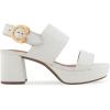 image:imageAerosoles Womens Camera Heeled SandalsWhite Crackled Leather