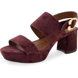image:imageAerosoles Womens Camera Heeled SandalsDeep Aubergine Suede