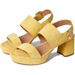 image:imageAerosoles Womens Camera Heeled SandalsYellow Freesia Suede