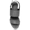 image:imageAerosoles Womens Camilia Platform SandalGunmetal Stretch Lame