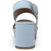 image:imageAerosoles Womens Camilia Platform SandalPale Blue Croc Faux Nubuck