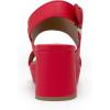 image:imageAerosoles Womens Camilia Platform SandalRed Faux Soft Leather