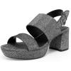 Gunmetal Stretch Lame