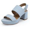Pale Blue Croc Faux Nubuck