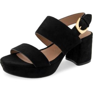 image:imageAerosoles Womens Camilia Platform SandalBlack Faux Suede