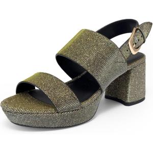 image:imageAerosoles Womens Camilia Platform SandalGold Stretch Lame