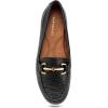 image:imageAerosoles Womens Day Drive LoafersBlack Mini Embossed Croc Faux Leather