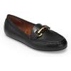 image:imageAerosoles Womens Day Drive LoafersBlack Mini Embossed Croc Faux Leather