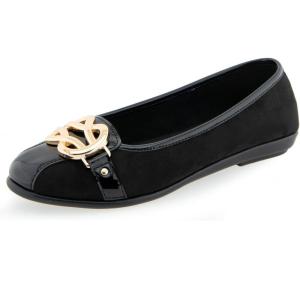 image:imageAerosoles Womens Big Bet FlatsBlack Faux Suede